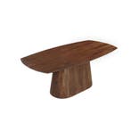 Mangohouten Eettafel Mick Deens ovaal bruin 180×90 cm, Verzenden, Nieuw, Industriële meubels, Ovaal