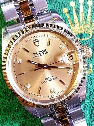Tudor - Prince Date - GOLD DIAMOND DIAL - Zonder