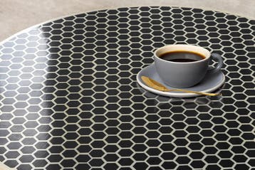 Ronde salontafel met beeninleg HARMONY NATURE 60 cm zwart, Ophalen of Verzenden, Nieuw