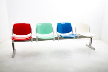 Castelli Axis 106 design wachtkamerbanken refubished!, Huis en Inrichting, Ophalen of Verzenden, Zo goed als nieuw