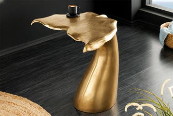 Bijzettafel WILDLIFE WALFLOSSE 60cm goud - 48067, Ophalen of Verzenden, Nieuw