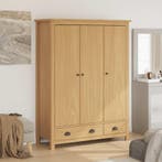 vidaXL Kledingkast Hill 3 deuren 127x50x170 cm massief, Huis en Inrichting, Kasten | Kledingkasten, Verzenden, Nieuw