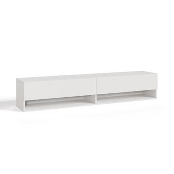 TV meubel Halmstad zwevend tv lowboard 160x31x30 cm wit [en., Verzenden, Nieuw