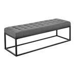 [pro.tec] Halbank bankje stof 120x40x38 cm grijs, Verzenden, Nieuw