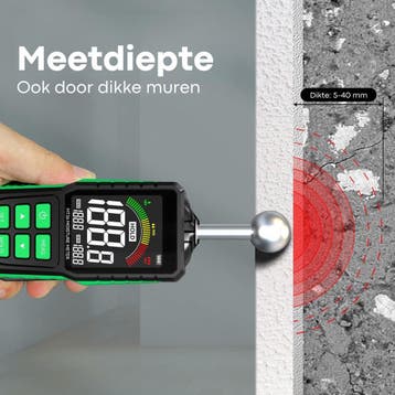 Membeli Vochtmeter - Contactloos &amp; Oplaadbaar - Hout, Doe-het-zelf en Verbouw, Meetapparatuur, Ophalen of Verzenden, Nieuw