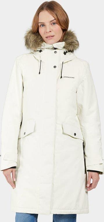 Didriksons ERIKA WNS PARKA 3 Dames Outdoorjas - White Foam -, Kleding | Dames, Jassen | Winter, Verzenden, Nieuw