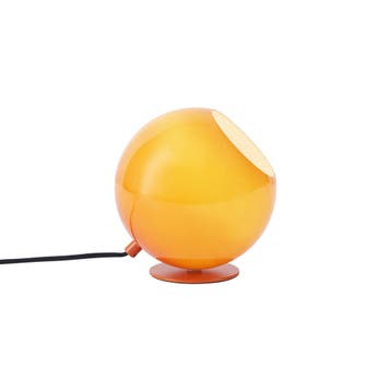 Retro tafellamp oranje met glas - Mabel, Verzenden, Nieuw, Glas, Retro