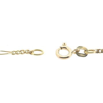 Gouden Figaro schakelketting, Ophalen of Verzenden, Gebruikt, Goud, Goud
