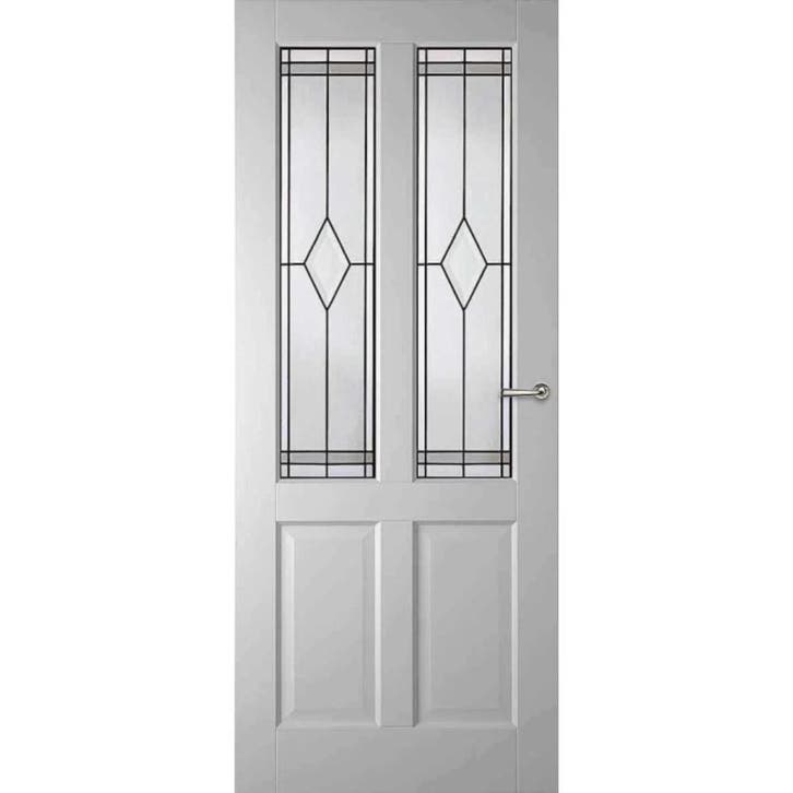 Weekamp binnendeur WK6542-A1 88x211,5 (Stomp, Glas in lood), Doe-het-zelf en Verbouw, Deuren en Horren, Nieuw, Glas, Binnendeur