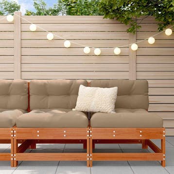 vidaXL Tuin Midden Sofa Massief grenenhout Wasbruin, Tuin en Terras, Verzenden, Nieuw