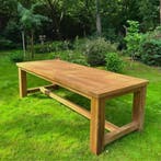 Zware tuintafel geborsteld teakhout -  300 cmTuintafels, Tuin en Terras, Tuintafels, Ophalen of Verzenden, Nieuw