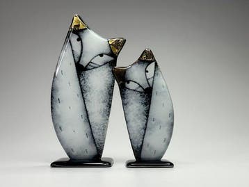 Studio Habrat - Beeldje - Arctic Fox (2) - fusie, Antiek en Kunst, Antiek | Glas en Kristal