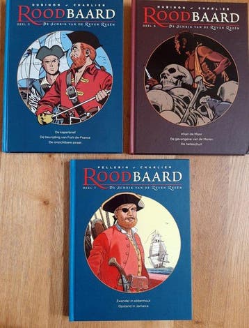 Roodbaard 5, 6 & 7 - Integraal HC - 3 Album - Eerste druk -, Boeken, Stripboeken, Nieuw