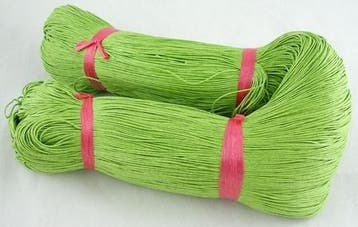 10 meter Waxkoord katoen 1 mm – lime green, Ophalen of Verzenden, Nieuw, Draad