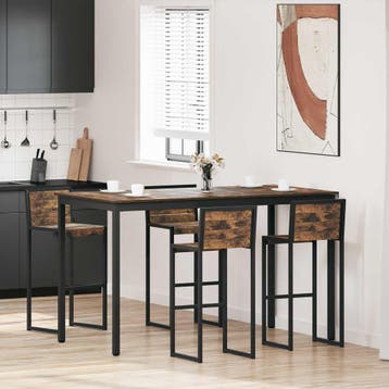 vidaXL Staande Bartafel Bewerkt hout Rechthoekig, Huis en Inrichting, Verzenden, Nieuw