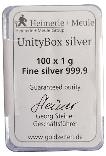 Heimerle &amp; Meule 1 gram Zilverbaar Cassette, Verzenden, Zilver