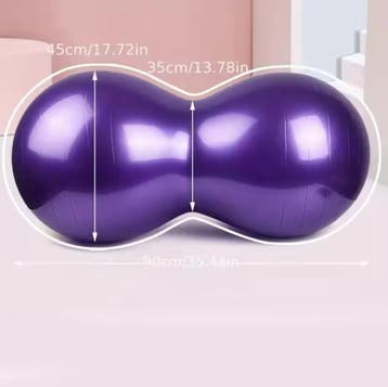 Peanut Yoga Bal 90x45 cm met Pomp Anti-Burst Fitness, Verzenden, Nieuw