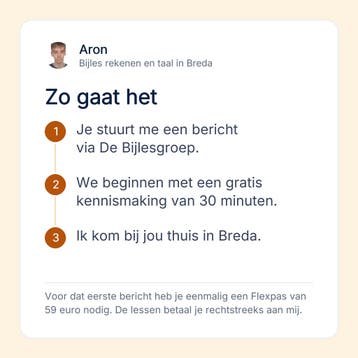Rekenen bijles in Breda voor de basisschool, Privéles, Bijles