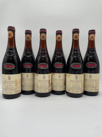 1971 Bersano - Barolo - 6 Flessen (0.72L), Nieuw