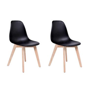 Zwarte Eetkamerstoelen KITO | Beukenpoot | Laatste Stuks!, Twee, Zwart, Nieuw, Ophalen of Verzenden