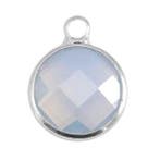 Crystal glas hanger rond 12mm Light grey opal-Silver (Nik..., Ophalen of Verzenden, Nieuw, Bedel