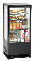 Bartscher Mini-koelvitrine 78L | Zwart | 3 roosters | LED-ve, Ophalen of Verzenden, Nieuw