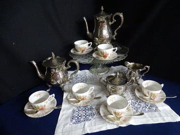 Koffieservies voor 6 (4) - Verzilverd