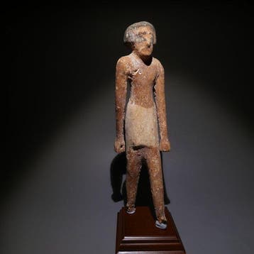Oud-Egyptisch Hout Figuurmodel. 19,8 cm hoog. Middenrijk,, Verzamelen