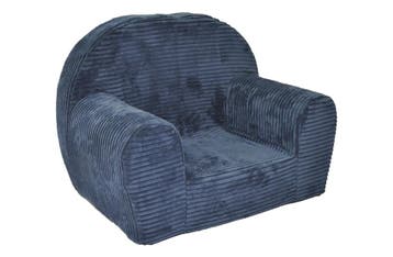 Kinderfauteuil Blauw Corduroy | Nieuw | Scherpe Prijs, Huis en Inrichting, Fauteuils, Minder dan 75 cm, Nieuw, Ophalen of Verzenden