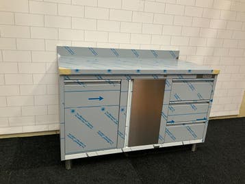 RVS werktafel 140 cm, Ophalen of Verzenden, Nieuw in verpakking, RVS Meubilair