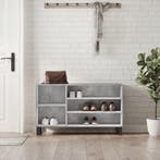 vidaXL Schoenenkast 102x36x60 cm bewerkt hout betongrijs, Verzenden, Nieuw