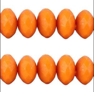 20 stuks vel orangje acryl facet kraal donut 6 x 10mm; ga..., Ophalen of Verzenden, Nieuw, Kraal