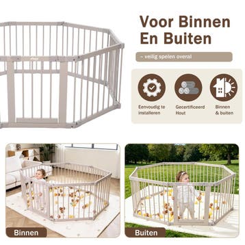 Japandi Beige Houten Inklapbare Grondbox Multifunctioneel 13, Verzenden, Nieuw