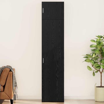 vidaXL Dressoir 2 st Zwart Eiken 50 x 41 x 225 cm, Verzenden, Nieuw, Overige houtsoorten, Minder dan 50 cm