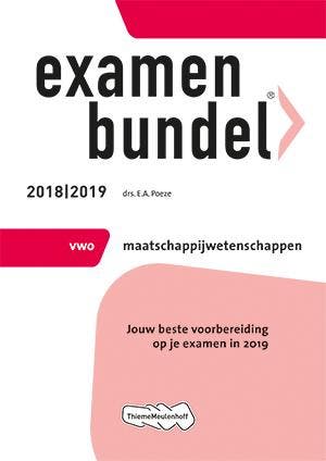Examenbundel vwo Maatschappijwetenschappen 2018/2019, Boeken, Verzenden, Zo goed als nieuw, E.A. Poeze