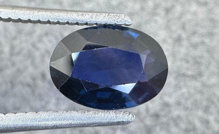 Tweekleurig Saffier - 2.00 ct - Antwerp Laboratory for, Sieraden, Tassen en Uiterlijk, Edelstenen