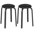 Set van 2 Stapelbare Krukken – Kunstleer en Metalen Frame, Verzenden, Nieuw