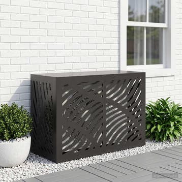 vidaXL Omkasting voor airconditioner Zwart 90 x 40 x 60 cm, Verzenden, Nieuw
