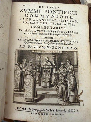 Angelo Rocca - De Sacra Summi Pontificis Communione – Ex