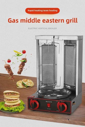 Professionele RVS Kebab & Doner Grill - Automatisch Roterend, Verzenden, Nieuw