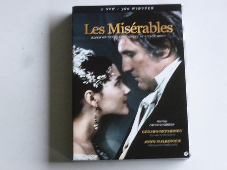 Les Miserables - Gerard Depardieu, John Malkovich (2 DVD), Cd's en Dvd's, Dvd's | Klassiekers, Zo goed als nieuw, Ophalen of Verzenden