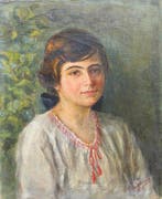 B. Werner (XX) - Portrait einer jungen Dame