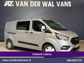 Ford Transit Custom | 2.0 TDCI 131pk L2H1 Dubbele Cabine, Auto's, Bestelauto's, Gebruikt, Euro 6, Dealer onderhouden, Ford