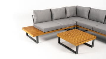Hoek Loungeset  Malta  Aluminium  Teak  Datho Outdoor, Verzenden, Nieuw