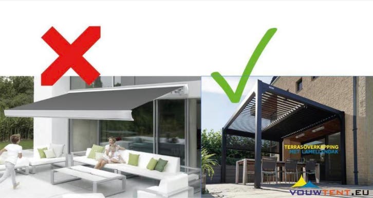 kwalitatieve zonnescherm luifel? of terrasoverkapping?, Tuin en Terras, Zonneschermen, Nieuw
