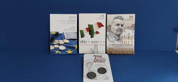 Italië. 2 Euro 2009/2015 (4 monete) (Zonder minimumprijs)
