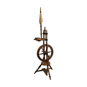 Eikenhouten spinnewiel (schippertje), Antiek en Kunst, Kunst | Overige Kunst, Ophalen of Verzenden