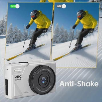 Witte Digitale Camera 64MP met 18x Zoom, WiFi & 3.0" Touchsc, Verzenden, Nieuw