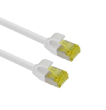 Ultra slim Patchkabel S/FTP Cat 6A Wit 1 M, Ophalen of Verzenden, Nieuw