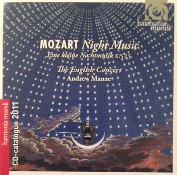 cd - Mozart - The English Concert, Andrew Manze â Night., Verzenden, Zo goed als nieuw
